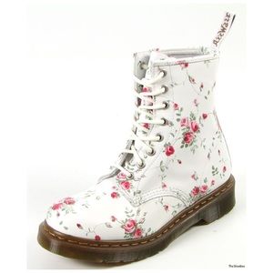 white floral doc martens